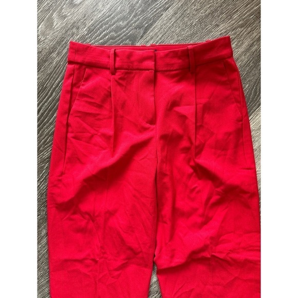 NWT J.Crew Tapered Straight Leg Trouser Pant Red Size 2 - Picture 5 of 7